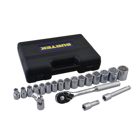 Surtek 20 metric Socket set and accessories 1/2 in. F5800BM